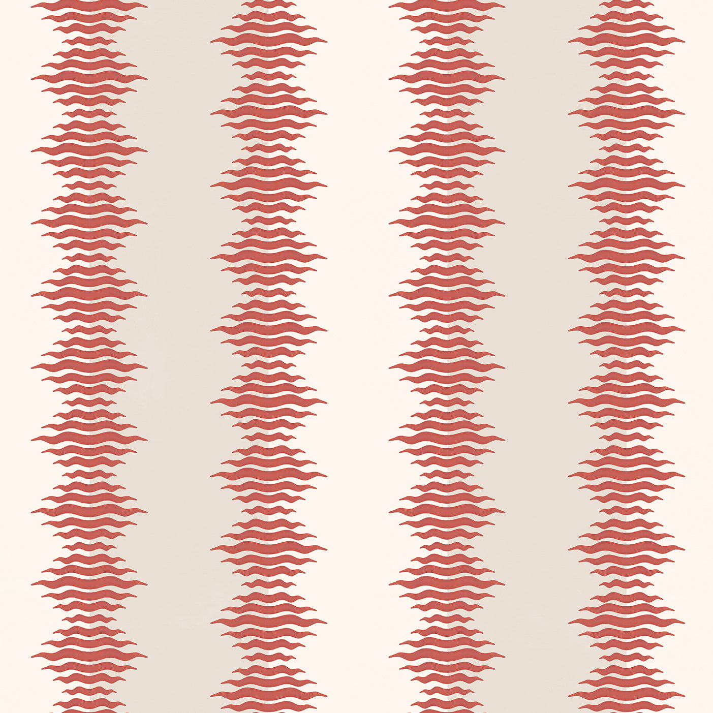 Crimped Stripe Wallpaper -  Mushroom