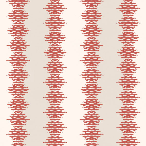 Crimped Stripe Wallpaper -  Mushroom