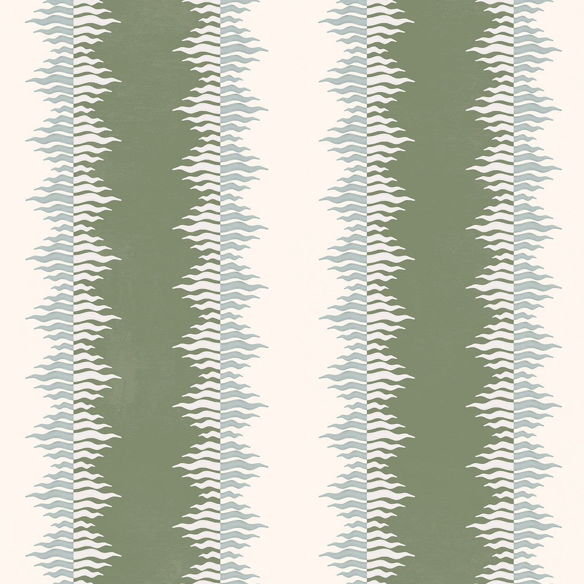 Crimped Stripe Wallpaper -  Olive