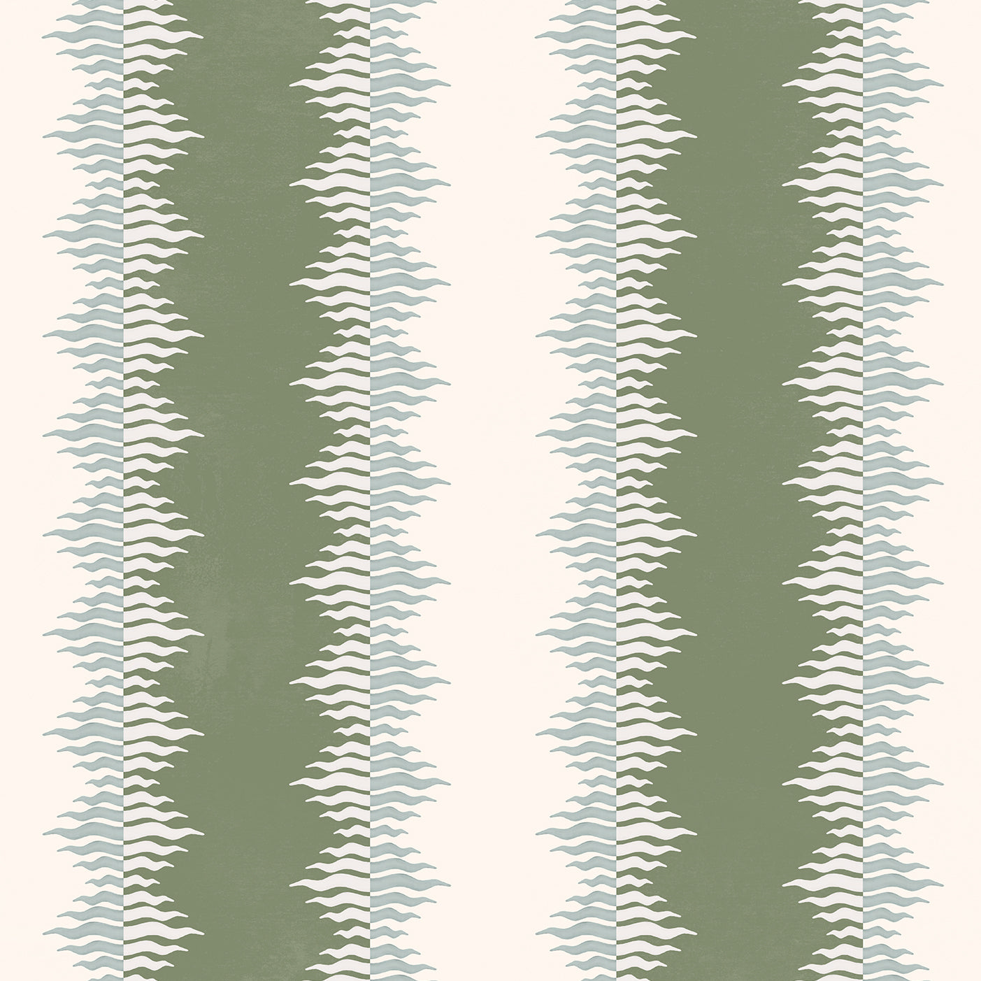 Crimped Stripe Wallpaper -  Olive