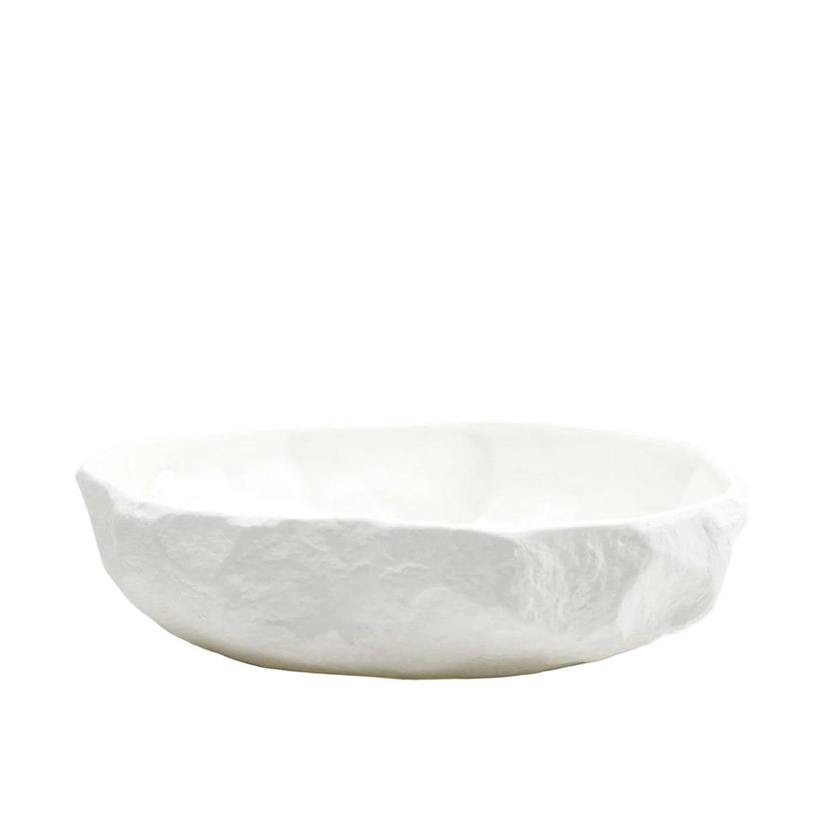 Crockery White Large Flat Bowl