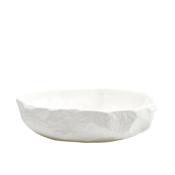 Crockery White Large Flat Bowl