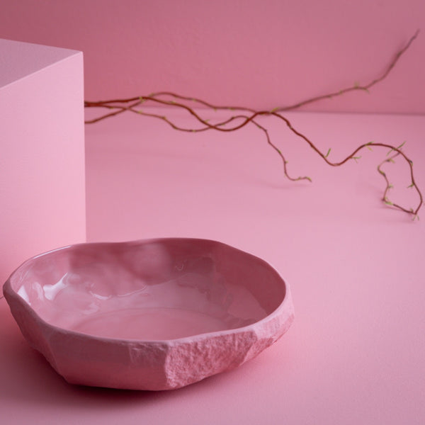 Crockery Pink Large Flat Bowl by Max Lamb | 1882 Ltd