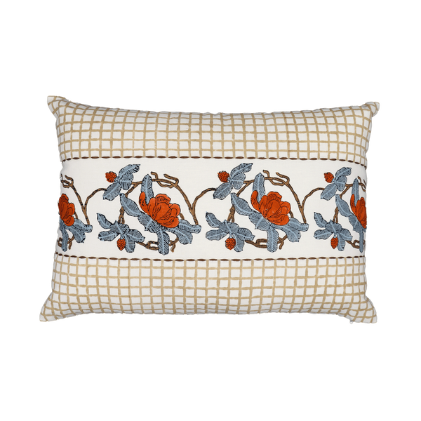 Block Printed Kaleido Pillow Cover 14" x 20"