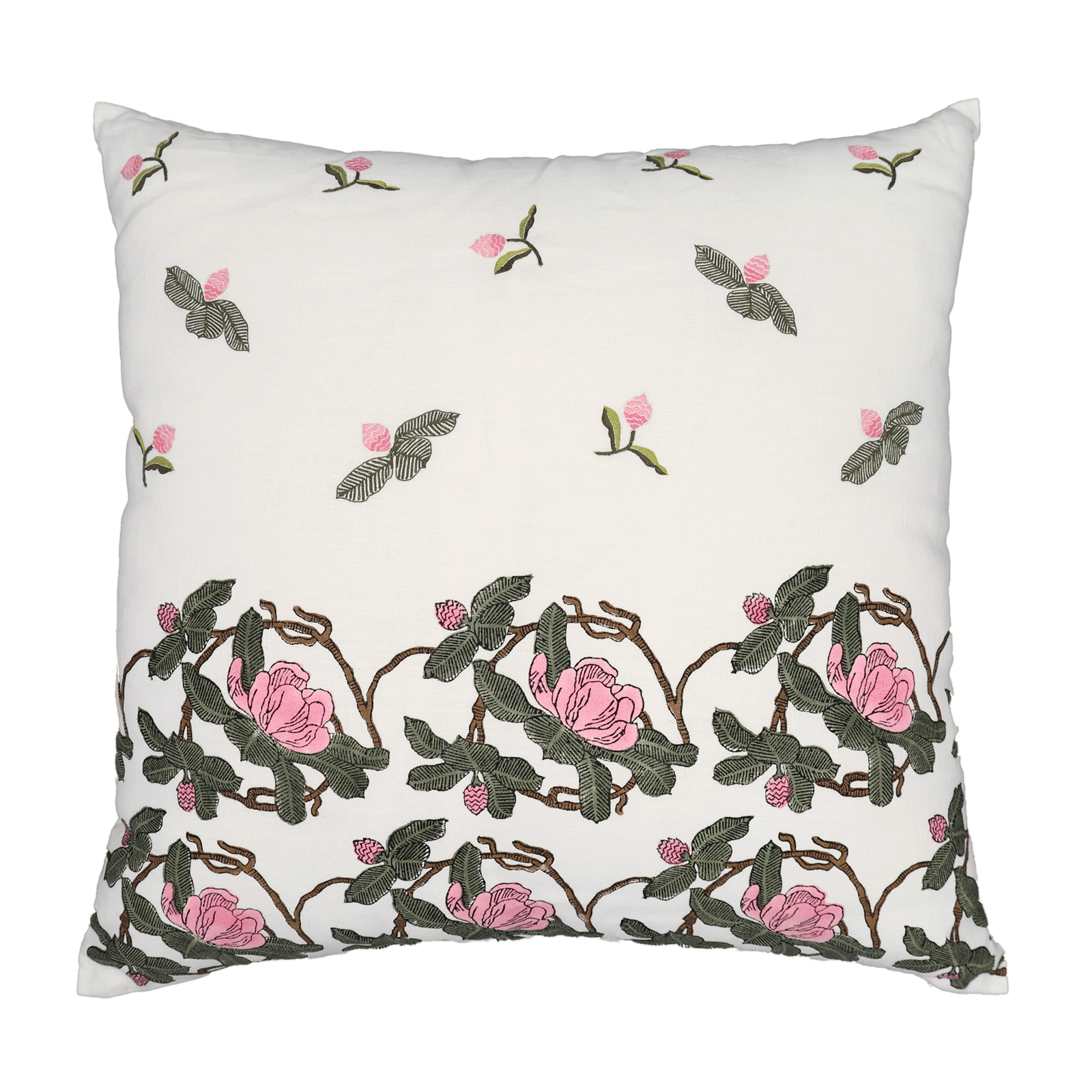 Block Printed Kaleido Pillow Cover 20" x 20"