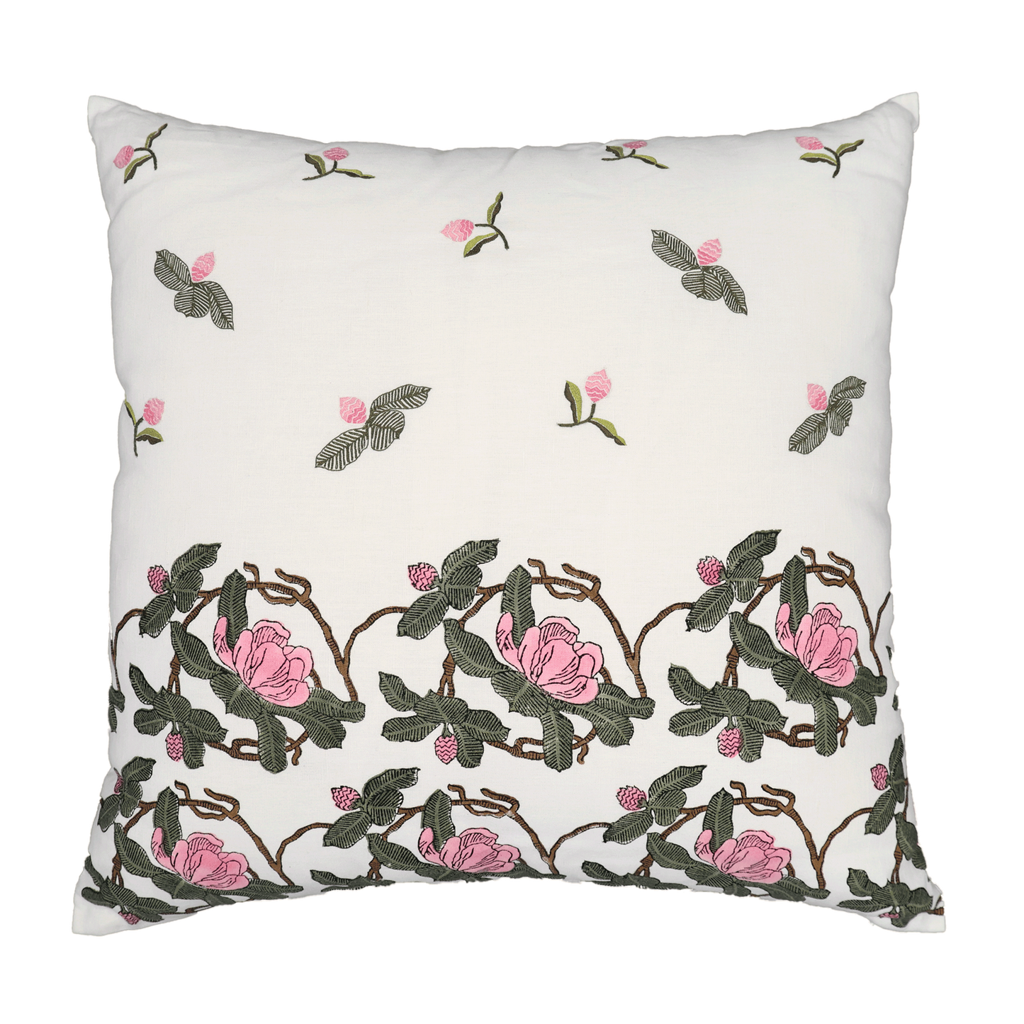 Block Printed Kaleido Pillow Cover 20" x 20"