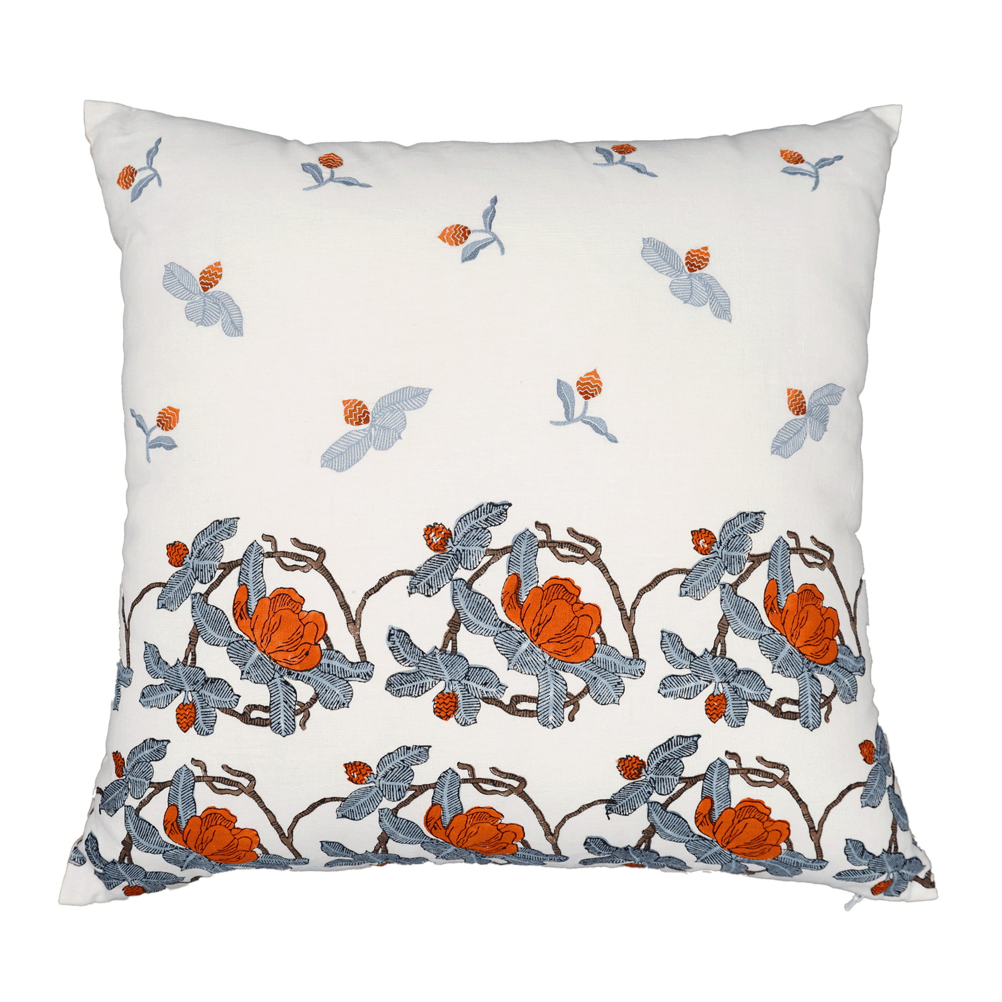 Block Printed Kaleido Pillow Cover 20" x 20"