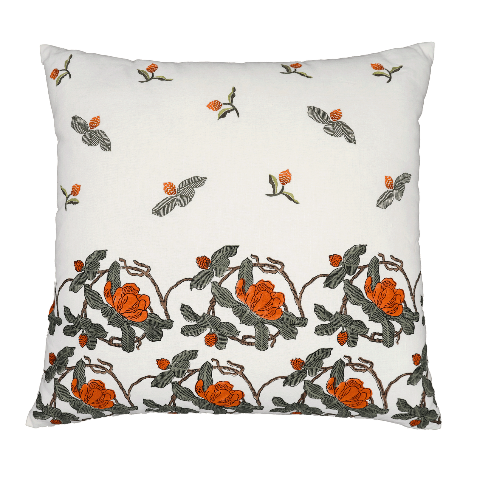 Block Printed Kaleido Pillow Cover 20" x 20"