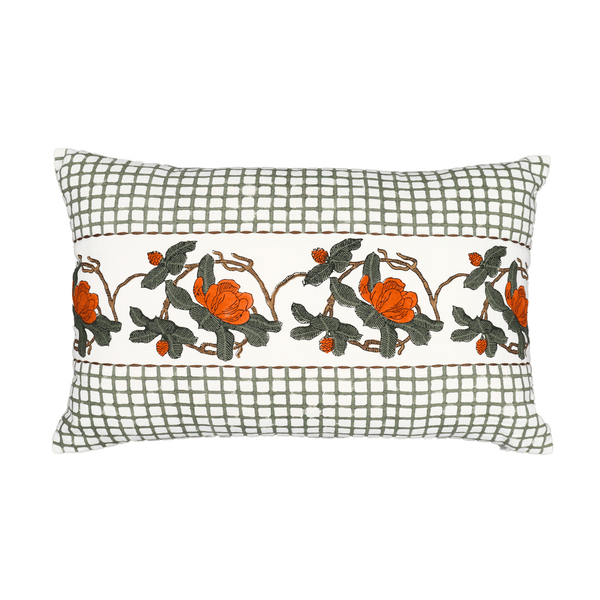 Block Printed Kaleido Pillow Cover 14" x 20"