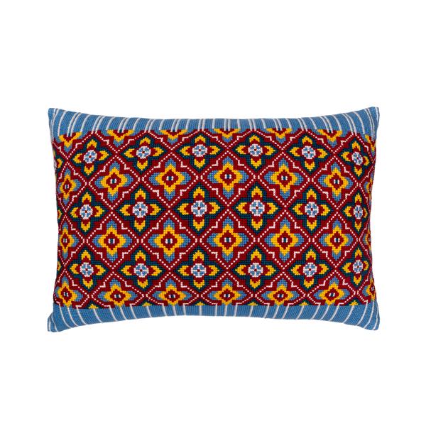 Cross-Stitch Pillow Cover 14×20 in