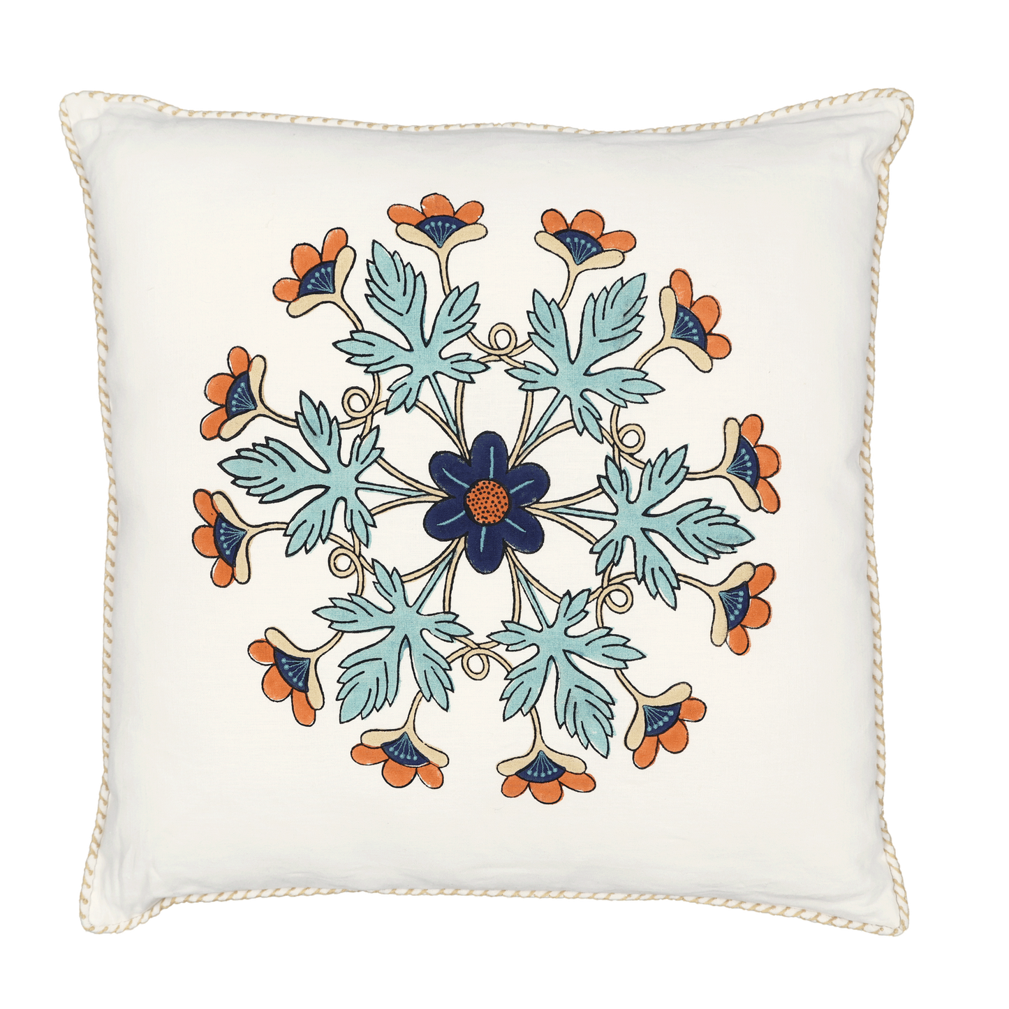 Block Printed Kaleido Pillow Cover 20" x 20"