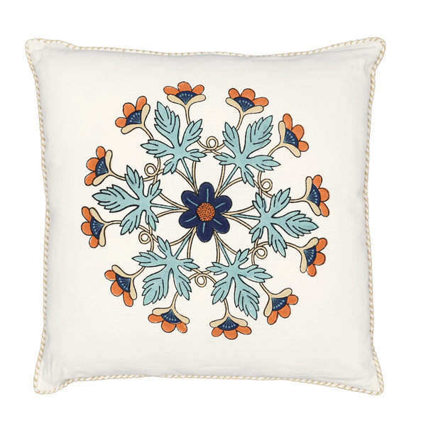 Block Printed Kaleido Pillow Cover 20" x 20"