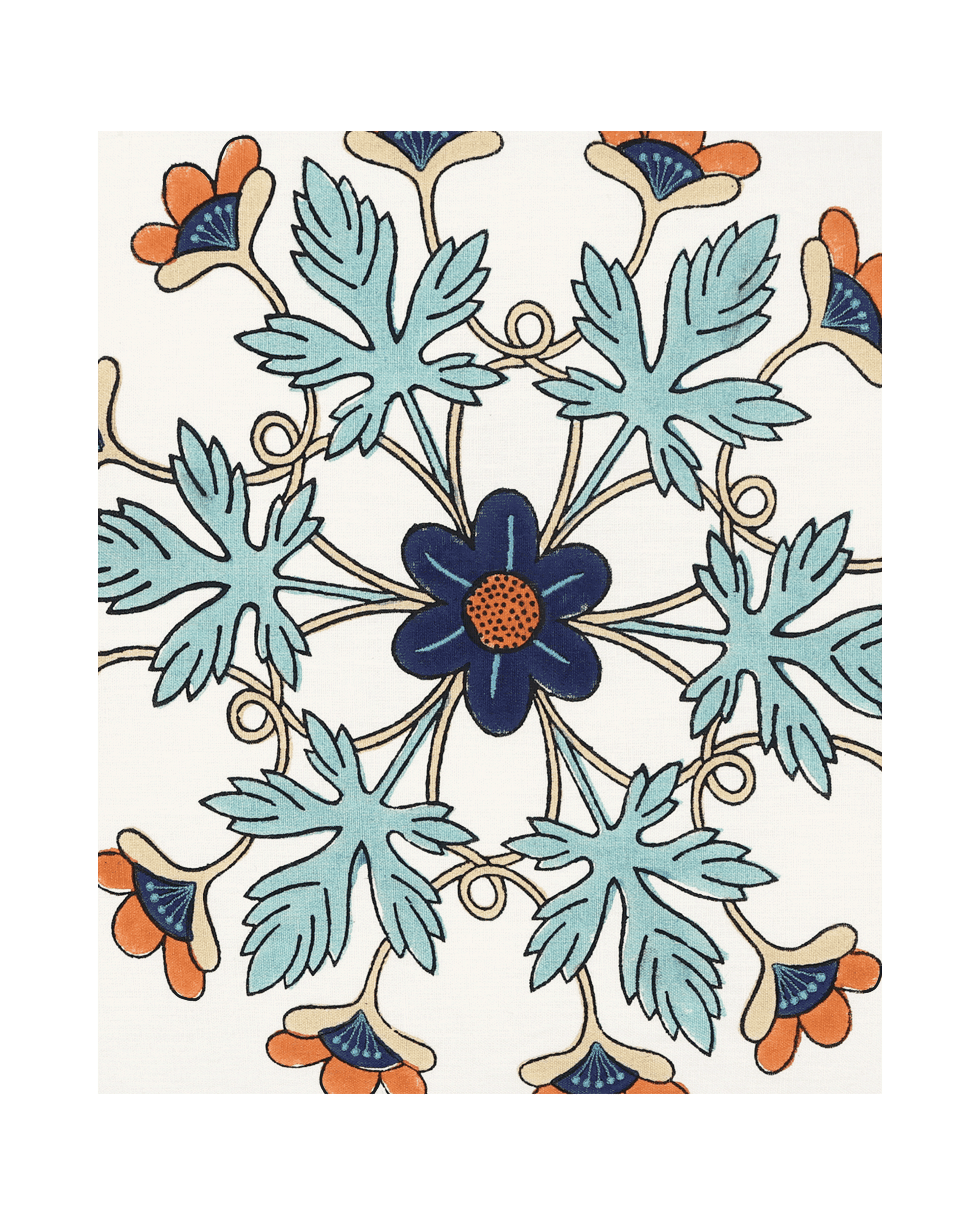 Block Printed Kaleido Pillow Cover 20" x 20"