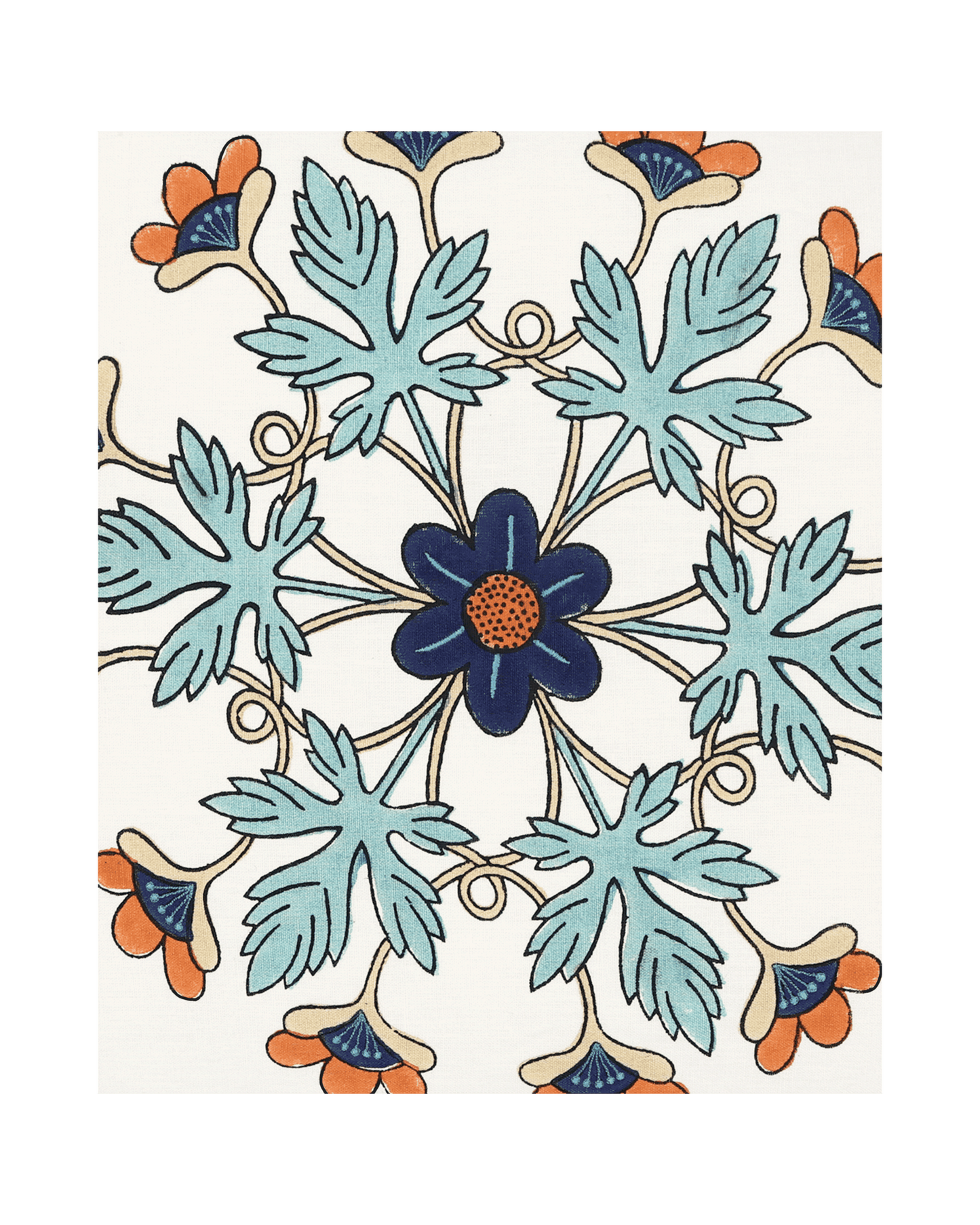 Block Printed Kaleido Pillow Cover 20" x 20"