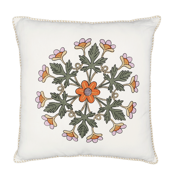 Block Printed Kaleido Pillow Cover 20" x 20"