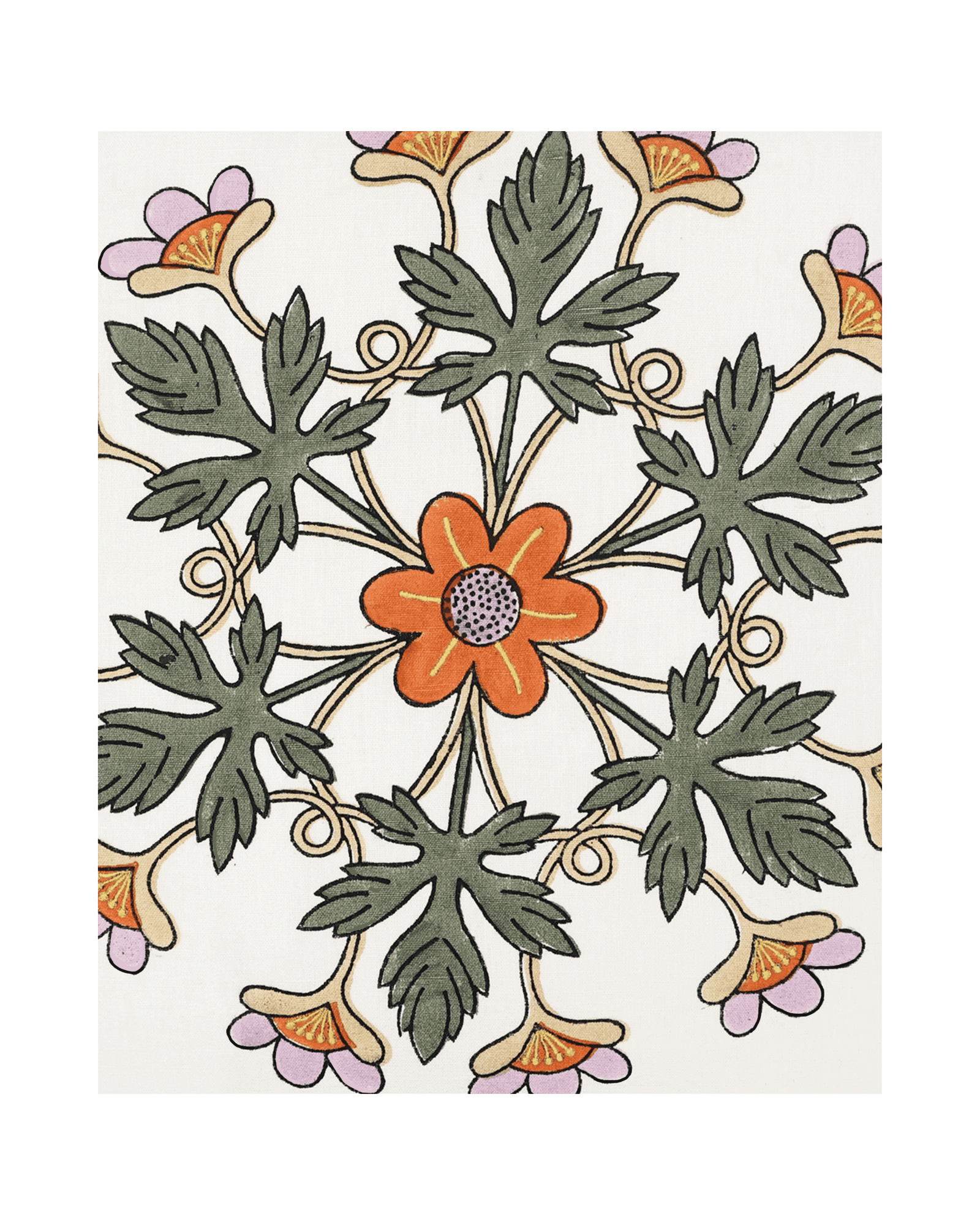 Block Printed Kaleido Pillow Cover 20" x 20"