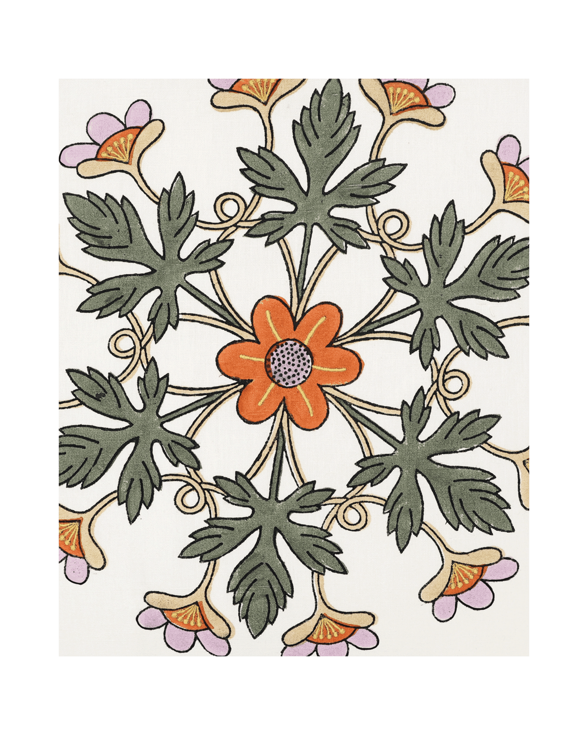 Block Printed Kaleido Pillow Cover 20" x 20"