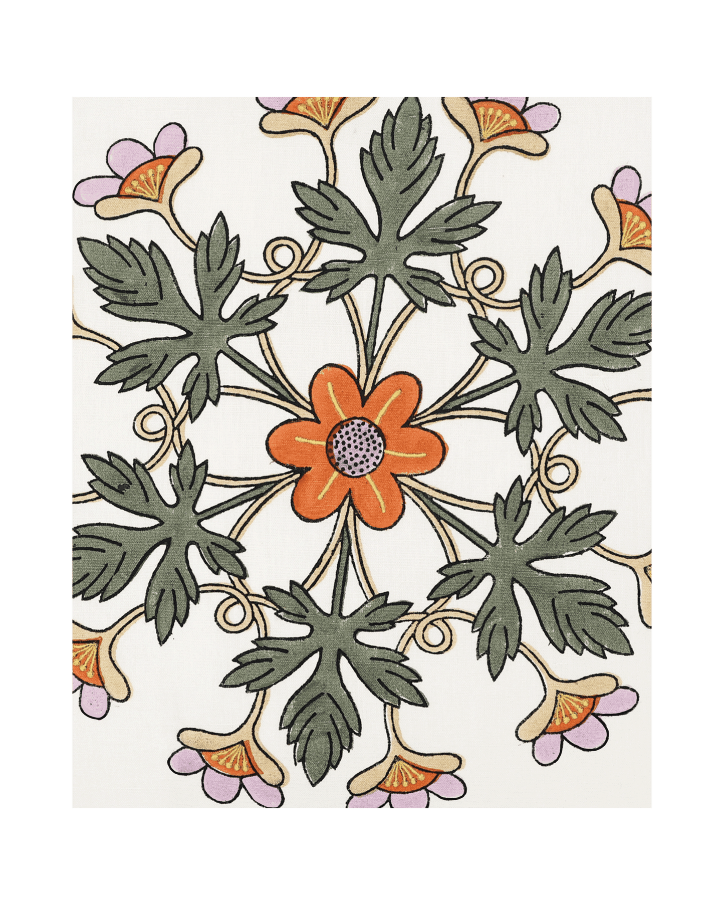 Block Printed Kaleido Pillow Cover 20" x 20"