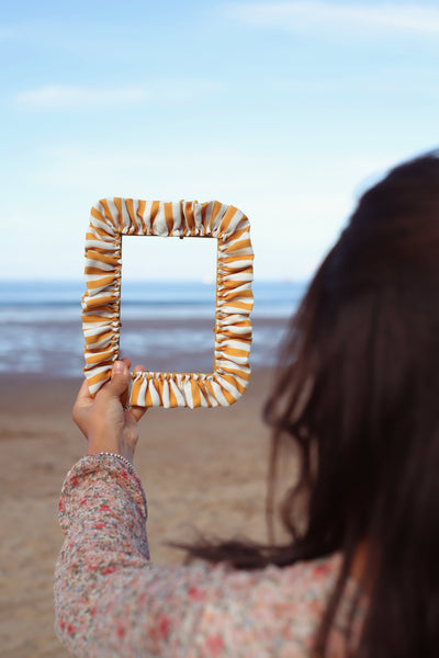 A3 Mustard Stripe Ruffle Frame