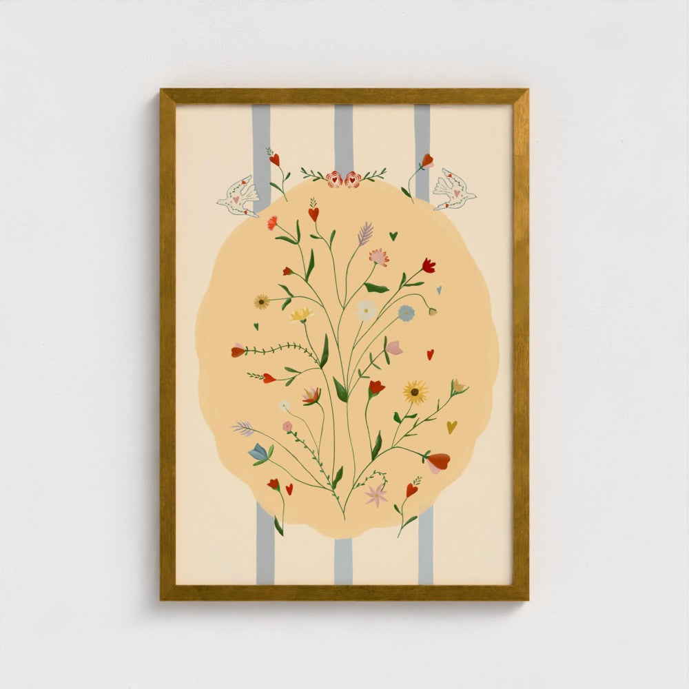 Folk Vines Art Print