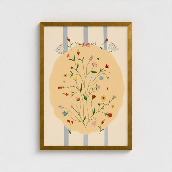 Folk Vines Art Print