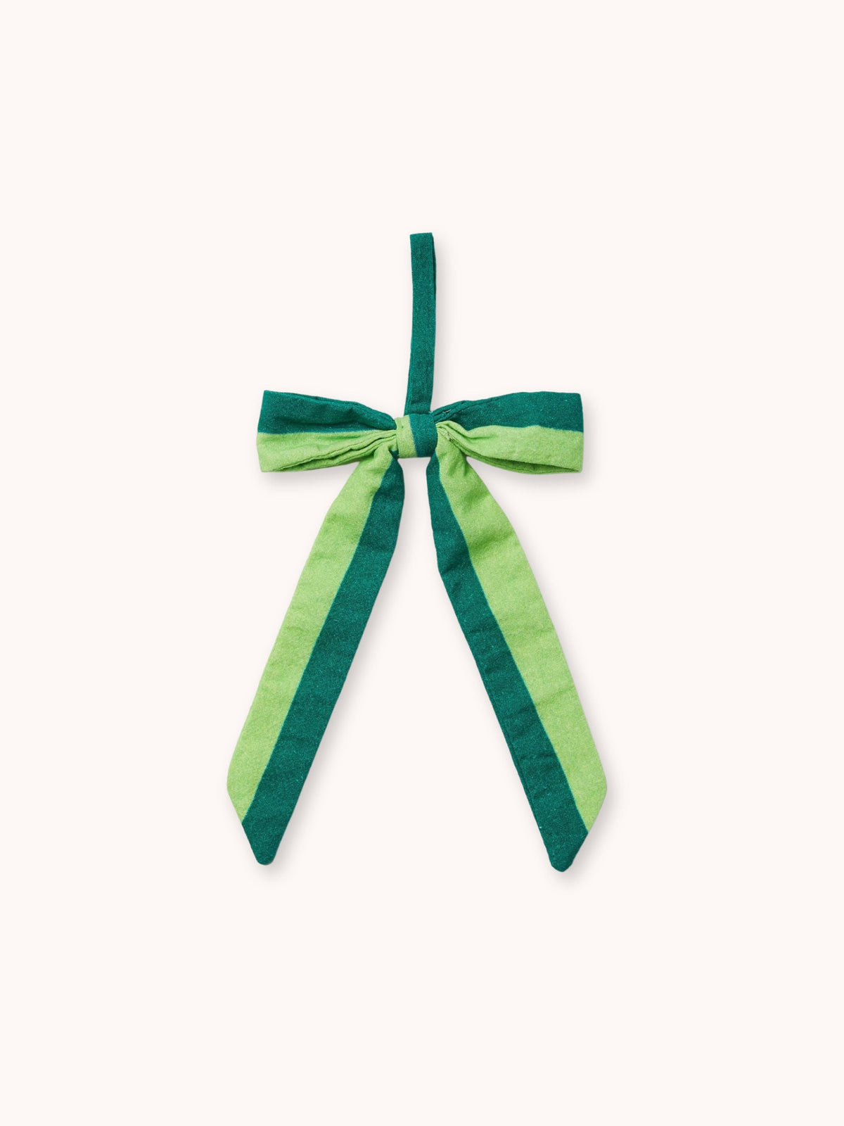 Stripe Green Bow Christmas Decoration Set