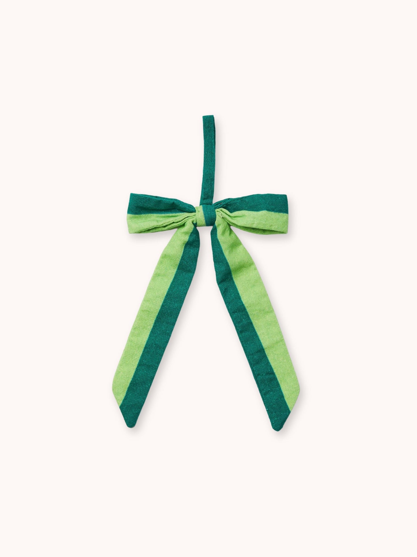 Stripe Green Bow Christmas Decoration Set