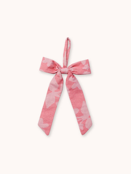 Floral Pink Bow Christmas Decoration Set