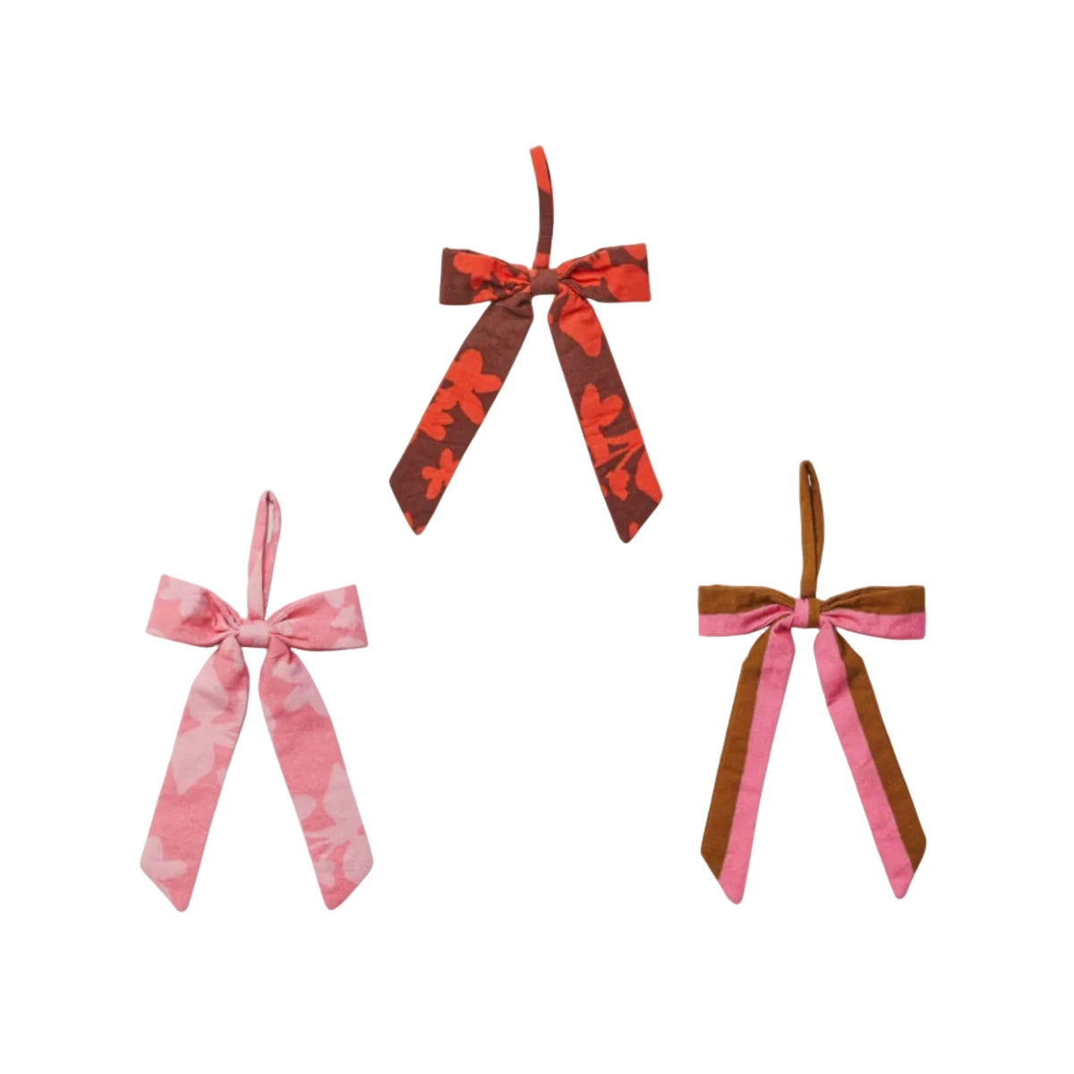 Mixed Pink Bow Christmas Decoration Set