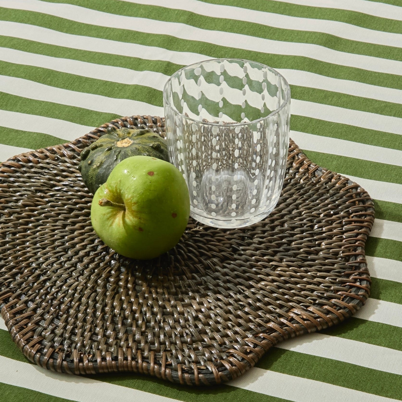 Clear White Speckled Water Glasses (set of 6)