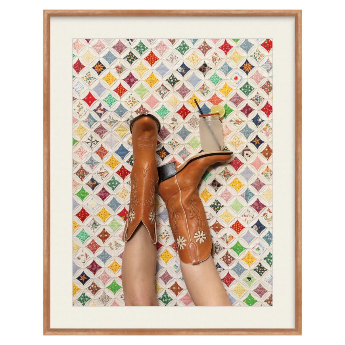 Round Top Lady with an Ellis Motel Drink Print