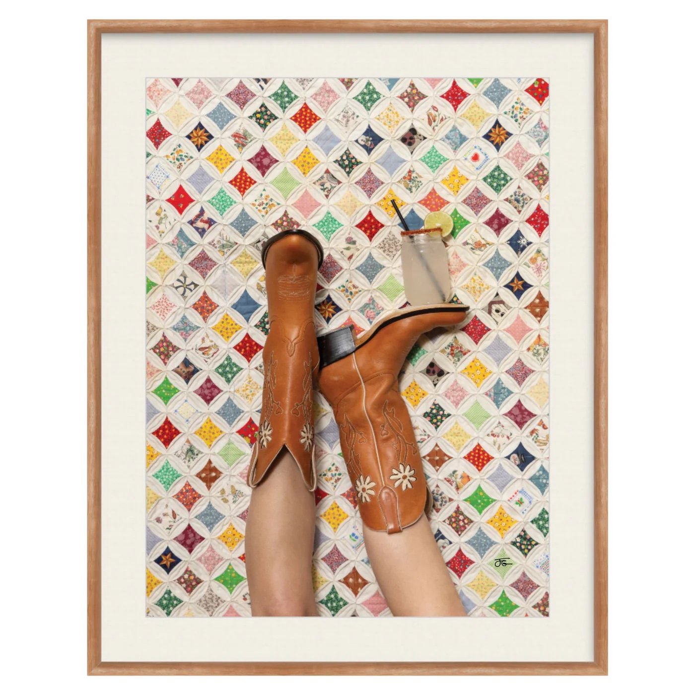Round Top Lady with an Ellis Motel Drink Print