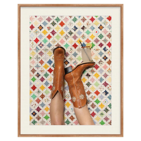 Round Top Lady with an Ellis Motel Drink Print