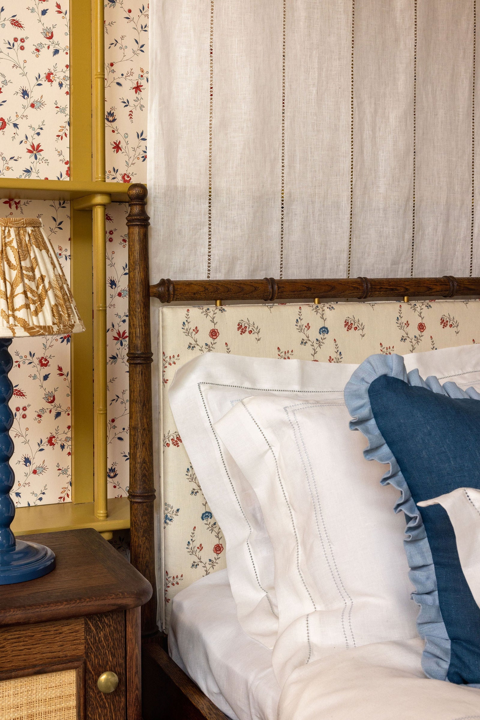 Pillowcase Hemstitch Chambray Blue