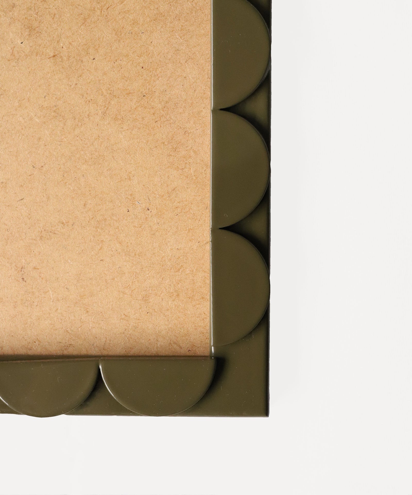 Olive Lacquered Scallop Frame