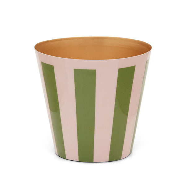 The Penny Planter in Pink and Green Stripe