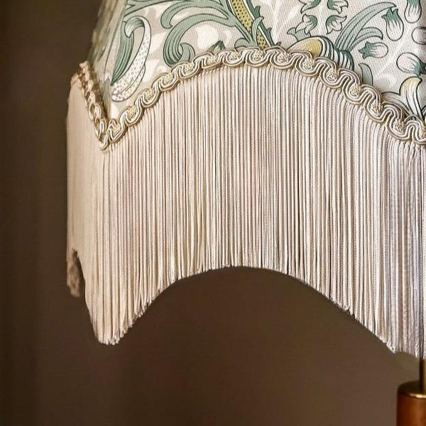 William Morris Golden Lily Fringed Lampshade - Linen