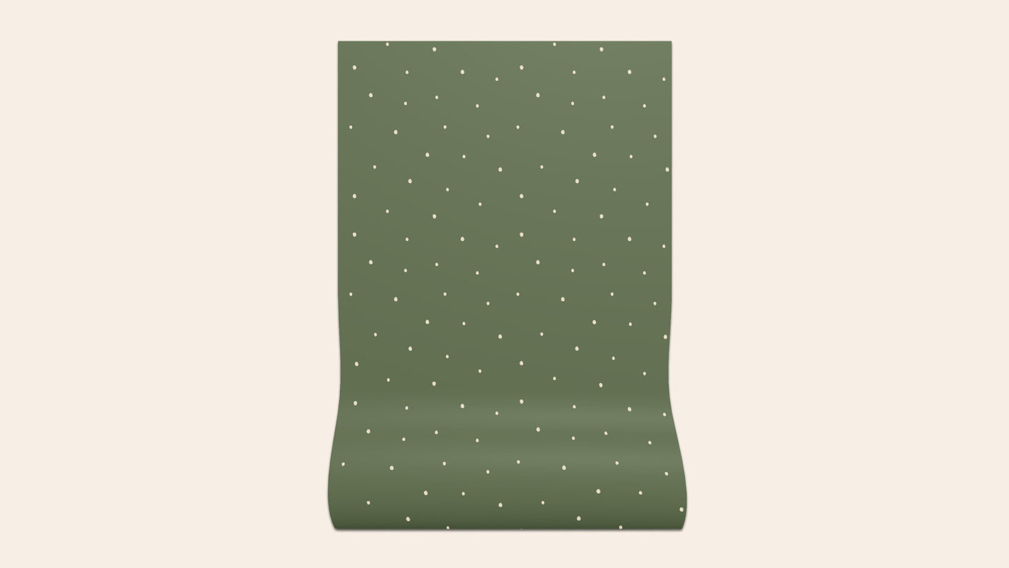 Dolce Daisies Wallpaper, Pistachio, Sample