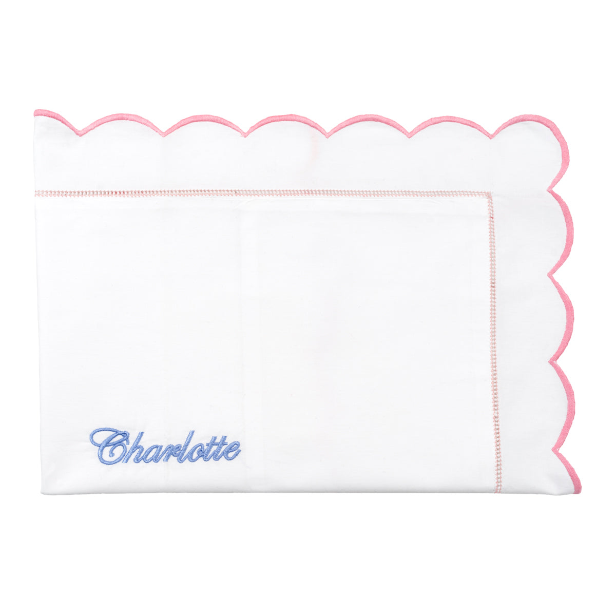 Pink Scallop Baby / Boudoir Pillowcase