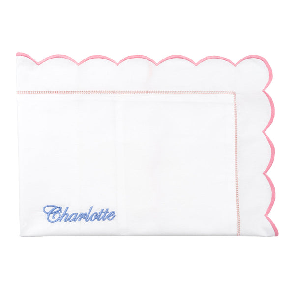Pink Scallop Baby / Boudoir Pillowcase