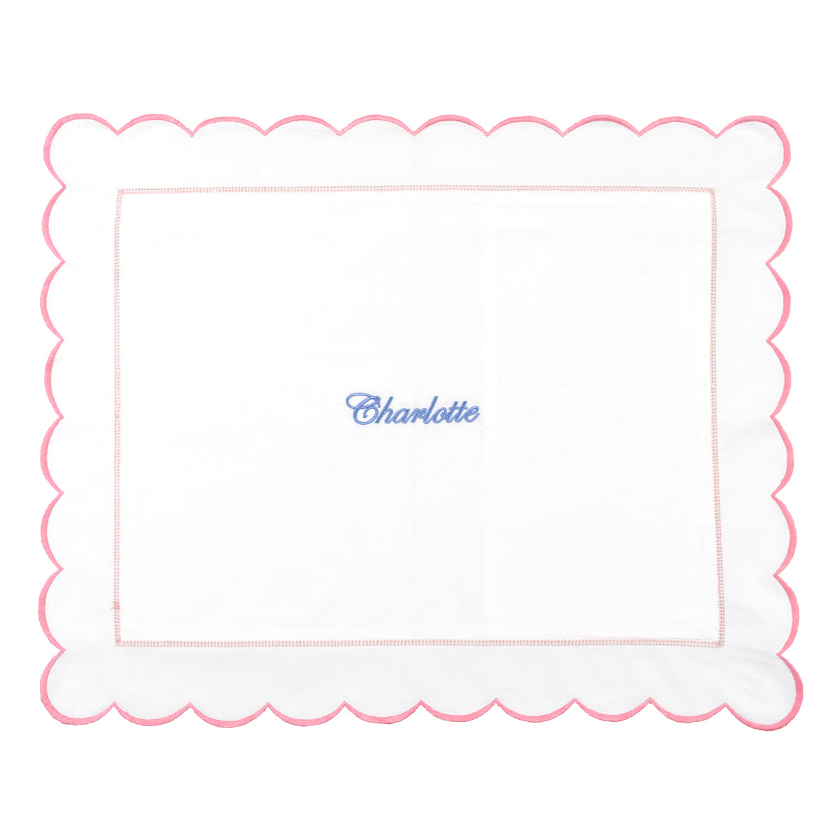 Pink Scallop Baby / Boudoir Pillowcase
