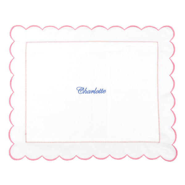 Pink Scallop Baby / Boudoir Pillowcase