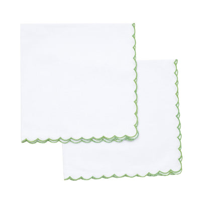 Green Mini Scallop Napkin