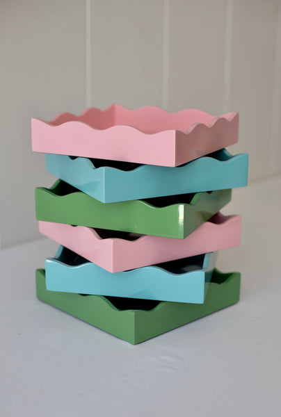 Square Allegra Tray in Pink