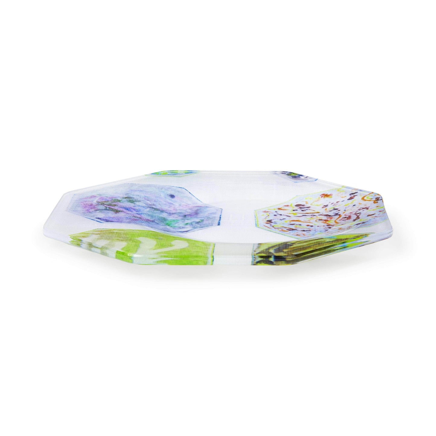 Asymmetrical Octagonal Medallions Dessert Plate