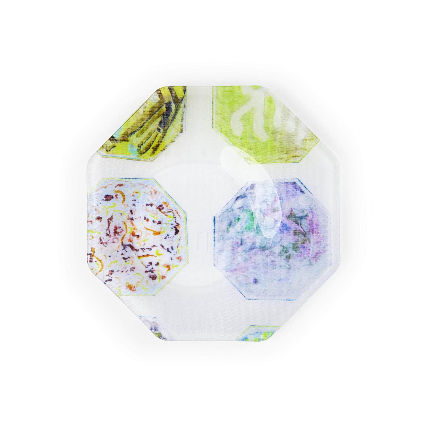 Asymmetrical Octagonal Medallions Dessert Plate