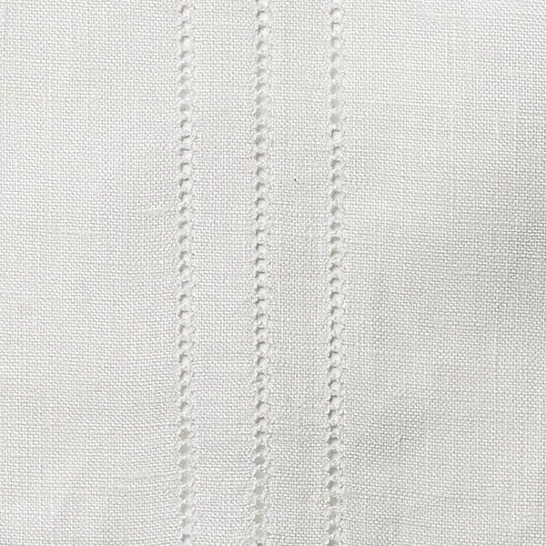Drawn Thread Curtains - Hemstitch Rows - Ivory White