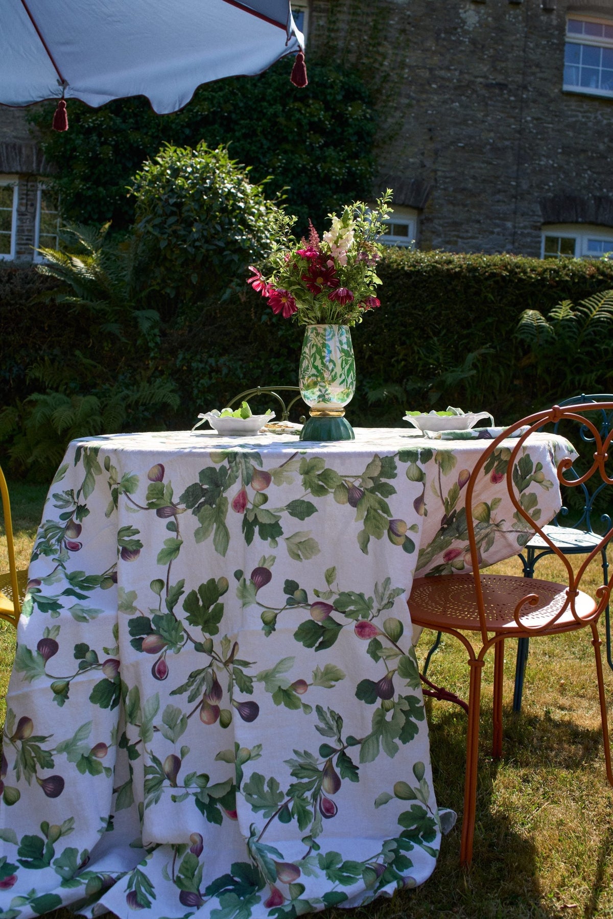 FIG LINEN TABLECLOTH