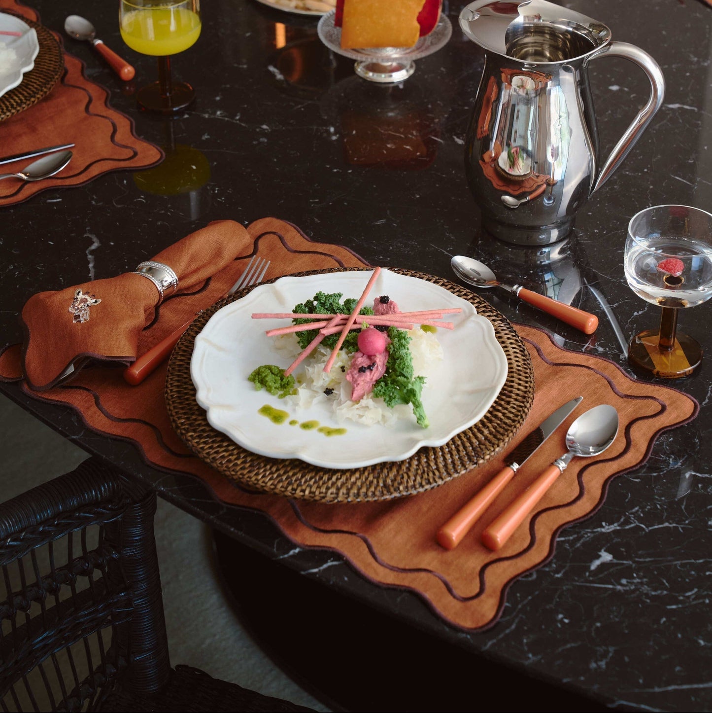 Placemat Beja, Terracotta with Terracotta