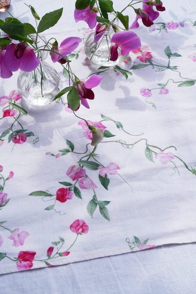 Sweet Pea Linen Runner